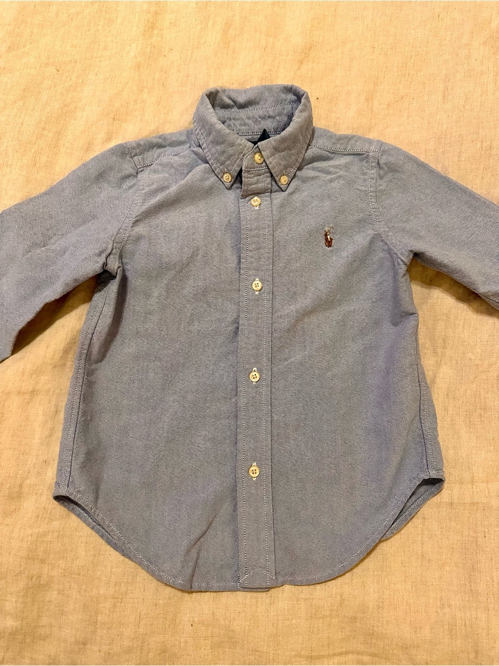 Ralph Lauren Blue Oxford Button-Down Shirt for Kids